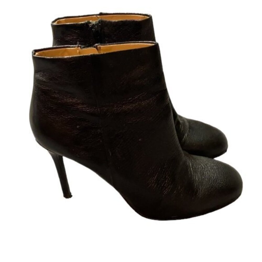 Banana Republic Black Leather Stiletto Booties Size 7 GUC #3158